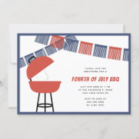 Frange Red Blue & White Party 4 juillet Barbecue