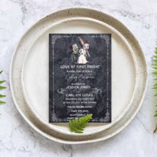 Invitation Frankenstein Bride Mariage d'Halloween