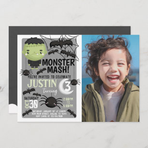 Invitation Frankenstein Halloween Anniversaire Fête Invitatio