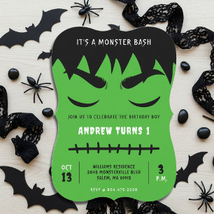 Invitation Frankenstein Monster Bash Halloween fête d'anniver
