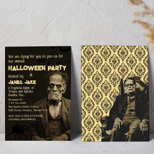 Invitation Frankenstein Monster Vintage Halloween Fête des ad