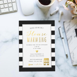 Invitation Frappes noires Fête de chauffage domestique unique