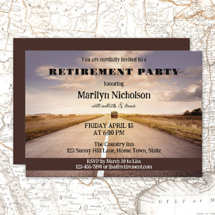 Invitation Frappez l'invitation de la fête de retraite du pay