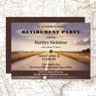 Invitation Frappez l'invitation de la fête de retraite du pay