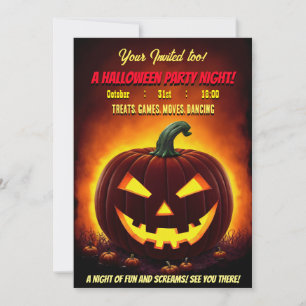 Invitation Freaky Halloween Pumkin Party