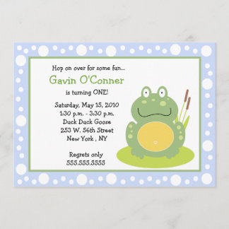Invitation Freddy Grenouille Froggy Anniversaire 5x7 Invitati