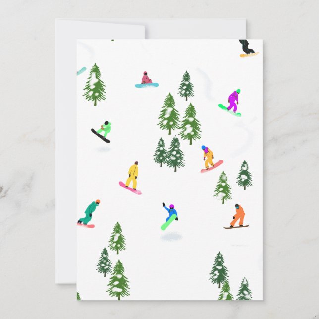 Invitation Freeride Snowboarders Snowboarding Noël  (Devant)