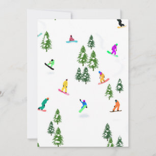 Invitation Freeride Snowboardeurs Snowboarding Xmas
