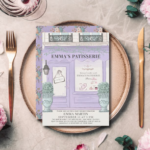 Invitation French Bakery Paris Lavender Baby shower