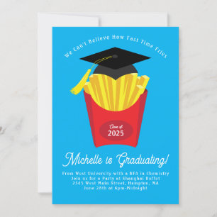 Invitation French Fries Graduation Party Fast Food