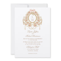 French Rococo Rose Monogram Wedding