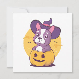 Invitation Frenchie Halloween