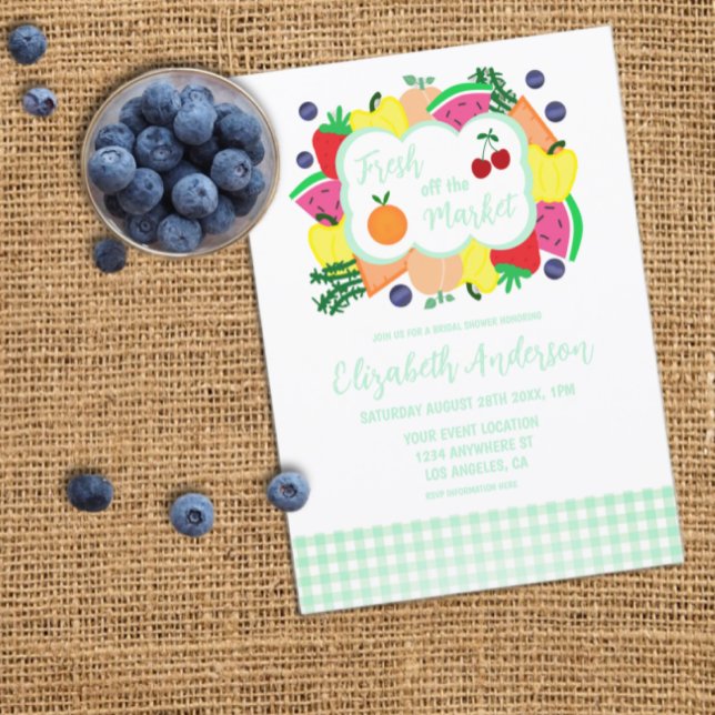 Invitation Fresh Off The Market Bridal Shower (Créateur téléchargé)