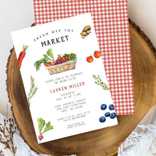 Invitation Fresh Off the Market Farmers marché nuptiale douch