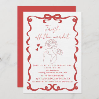 Invitation Fresh Off the market floral bridal shower