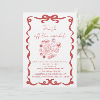 Invitation Fresh Off the market floral bridal shower