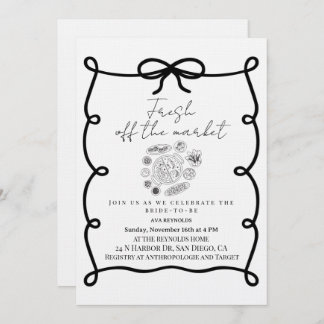 Invitation Fresh Off the market floral bridal shower