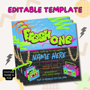 Invitation Fresh One 1er Anniversaire Anniversaire sur le t