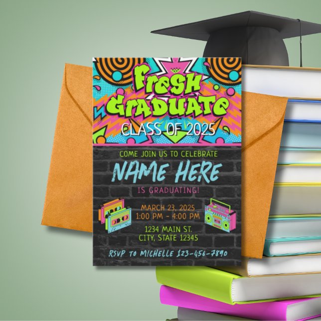 Invitation Fresh Prince 90s High School Graduation Party (Créateur téléchargé)