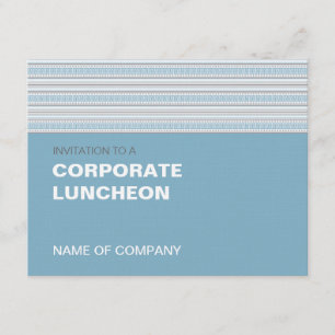 Invitation Fret Stripe Cornflower Déjeuner d'entreprise