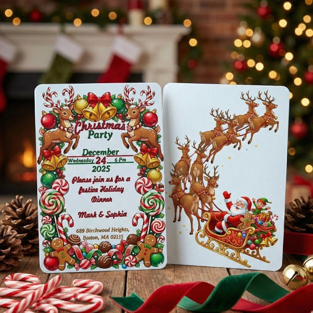 Invitation Friandises de Noël Sucrées  (Créateur téléchargé)