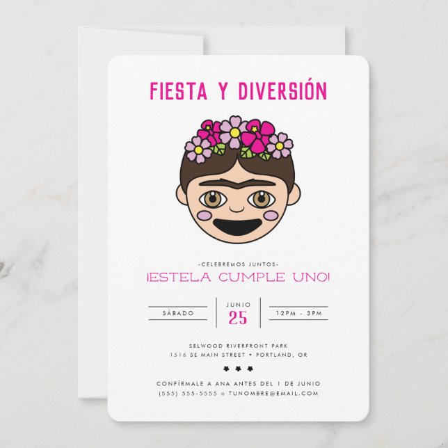 Invitation FridaMoji Fiesta y Diversión (Devant)