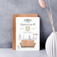 FRIENDS™ | Carton d'invitation d'anniversaire aqua