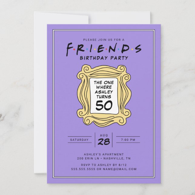 Invitation FRIENDS™ | Celui avec le 50e anniversaire (Devant)