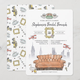 Invitation FRIENDS™ Central Perk Aquarelle Brunch de Mariag