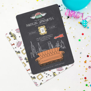 Invitation FRIENDS™ Central Perk Chalkboard Graduation Party