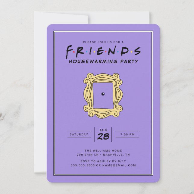 Invitation FRIENDS™ | Fête du réchauffement du foyer (Devant)