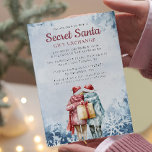 Invitation Friends I Cadeau Secret Père Noël Winter Christmas<br><div class="desc">Invitations vos proches à une fête festive avec notre invitation de Noël de Two Friends and Gift Secret Père Noël! Dotée d'une adorable illustration de deux amis échangeant joyeusement des cadeaux, cette invitation reflète parfaitement l'esprit d'amitié et la joie de donner pendant la période des fêtes. Caractéristiques 🎄 : Design...</div>