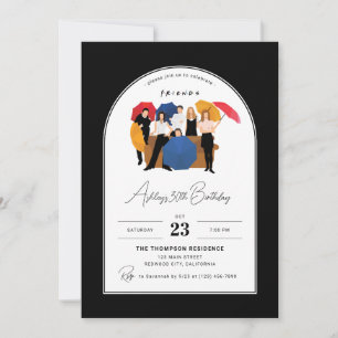 Invitation Friends TV Show Theme Personnalisable Anniversaire
