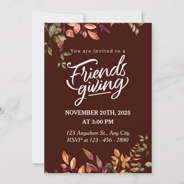 Invitation Friendsgiving (Devant)