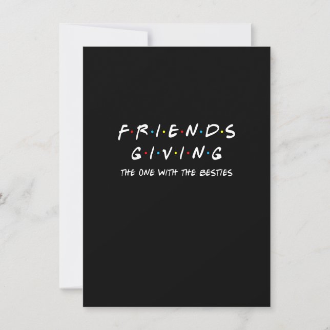 Invitation Friendsgiving celui avec les meilleures amies, Fri (Devant)