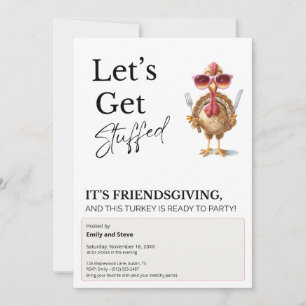 Invitation Friendsgiving drôle 