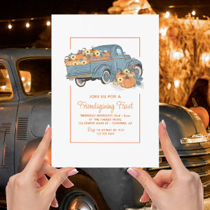 Invitation Friendsgiving du camion de citrouille