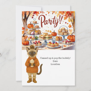 Invitation Friendsgiving en flanelle, et faites sauter le cha
