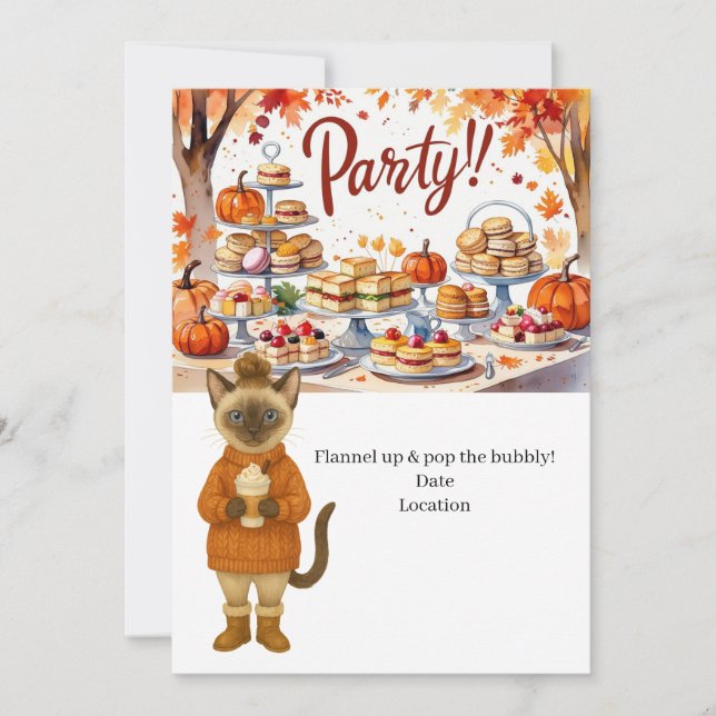 Invitation Friendsgiving, enfilez votre flanelle et faites sa (Devant)