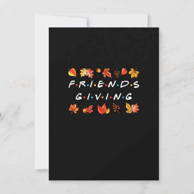 Invitation Friendsgiving Fall Autumn Friends & Family Thanksg (Devant)