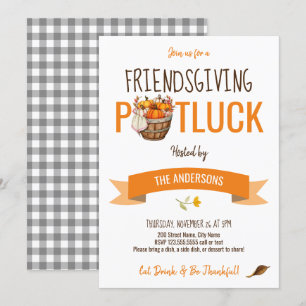 Invitation Friendsgiving Potluck