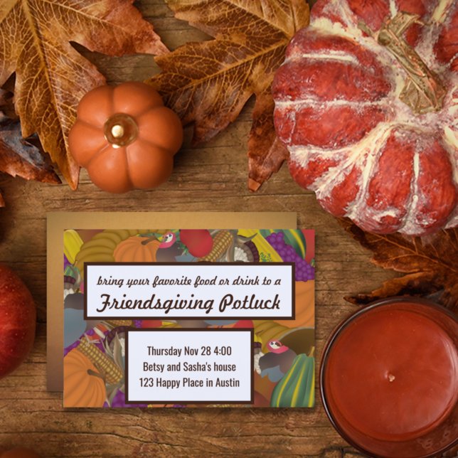 Invitation Friendsgiving Potluck (Créateur téléchargé)