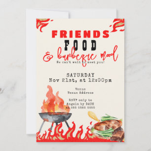 Invitation Friendsgiving Potluck BQ Cook Off Thanksgiving