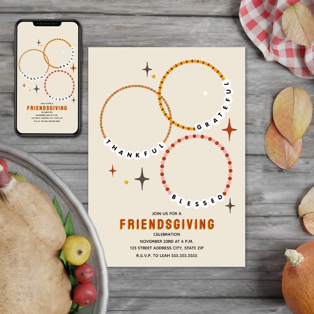 Invitation Friendsgiving Thanksgiving Friendsgiving (Créateur téléchargé)