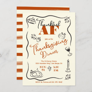 Invitation Friendsgiving Thanksgiving Thanksgiving AF tirée à