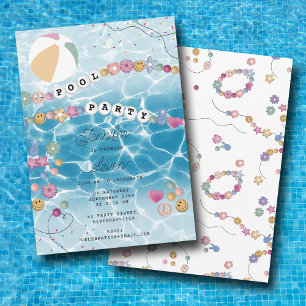 Invitation Friendship Bracelet fille baignade bain Anniversai