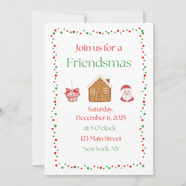 Invitation Friendsmas (Devant)