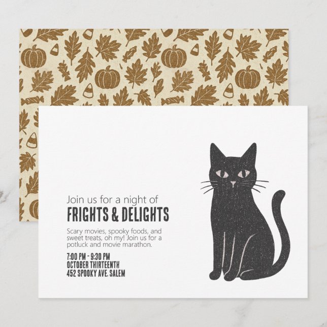Invitation Frights & Delights (Devant / Derrière)
