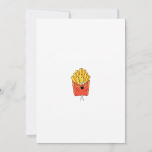 Invitation Frites, chips, frites chaudes sur le thème