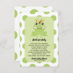 Invitation Frog Prince Storybook Demande de livre Baby shower